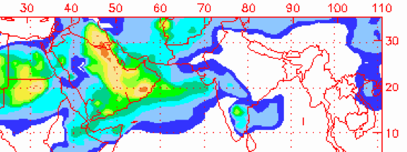 Pakistan-Arabia Dust Cloud