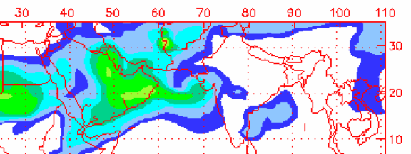 Pakistan-Arabia Dust Cloud