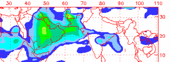 Pakistan-Arabia Dust Cloud