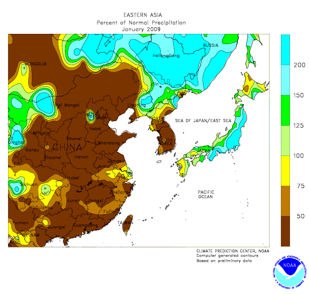 China drought map